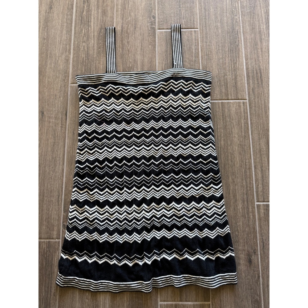 Missoni for Target Black White Zigzag Knit Tank Dress Size L